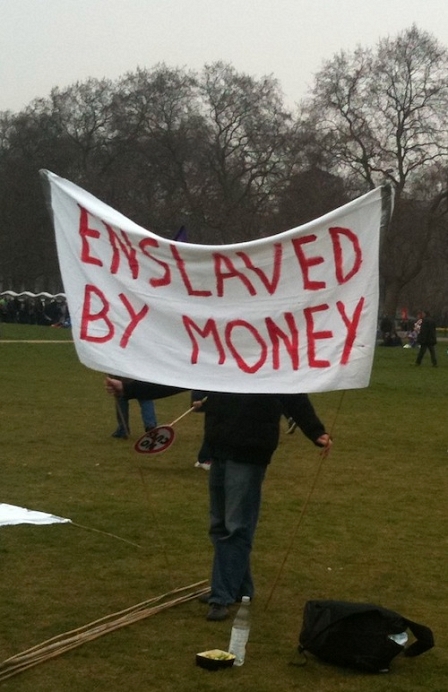 © Robert Rotifer Transparent "Enslaved by Money"